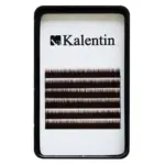 Kalentin Extensión de Cejas Planas Marrón Oscuro 7mm